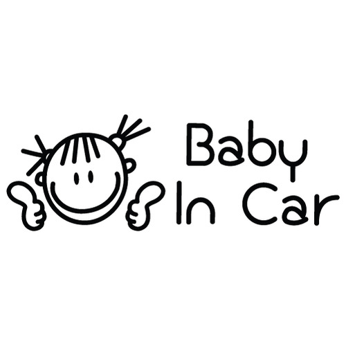 [Baby In Car]짱이야! 깜찍이색깔있는  부분만이 스티커입니다