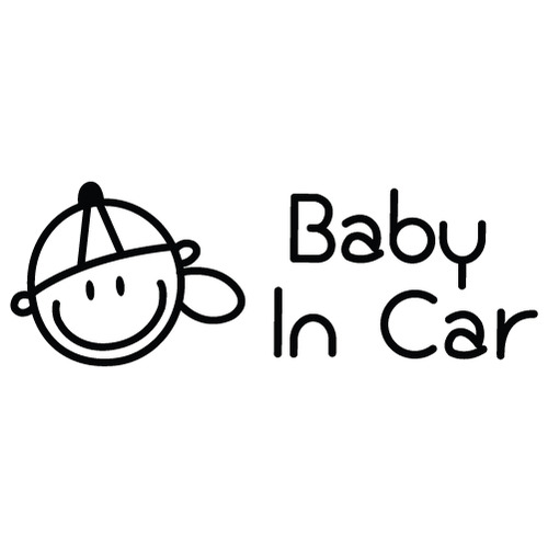 [Baby In Car]소년색깔있는  부분만이 스티커입니다