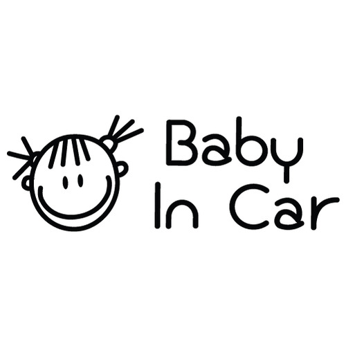 [Baby In Car]깜찍이색깔있는  부분만이 스티커입니다