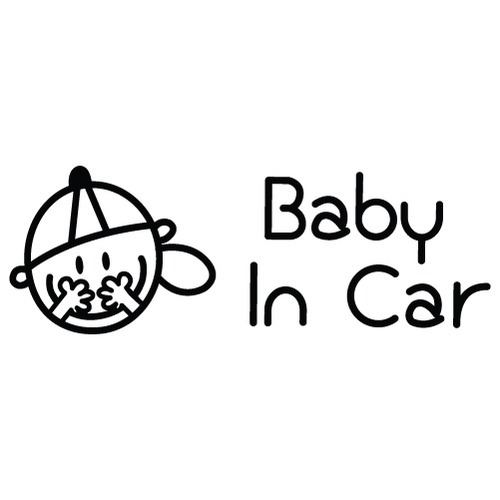 [Baby In Car]히히히~ 소년색깔있는  부분만이 스티커입니다
