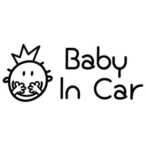 [Baby In Car]히히히~ 왕자님색깔있는  부분만이 스티커입니다