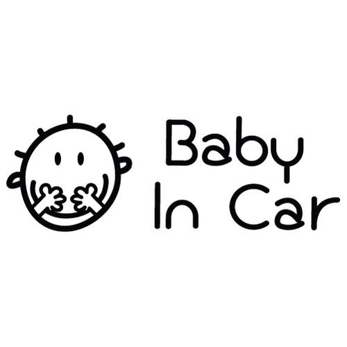 [Baby In Car]히히히~ 매력맨색깔있는  부분만이 스티커입니다