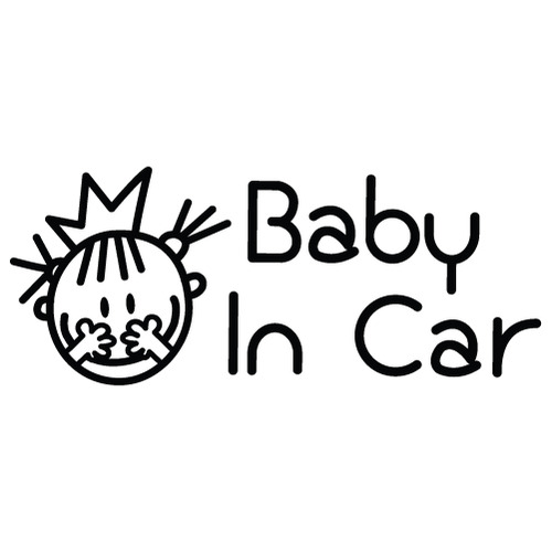 [Baby In Car]히히히~ 공주님색깔있는  부분만이 스티커입니다