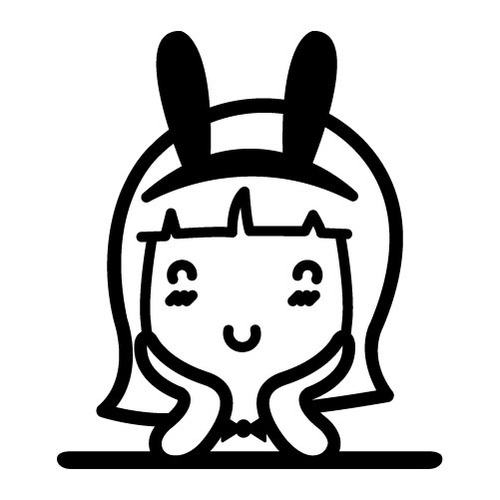 [상상나래 올리브]소녀감성-러블리/토끼머리띠색깔있는  부분만이 스티커입니다