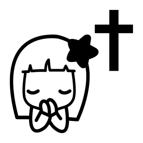 [십자가&amp;기도하는 올리브]소녀감성 큐티-별색깔있는  부분만이 스티커입니다