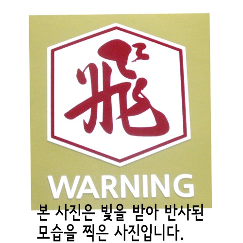 [반사엠블렘형스티커]WARNING/CAUTION-육각/날 비옵션에서 WARNING/CAUTION중 선택하세요.