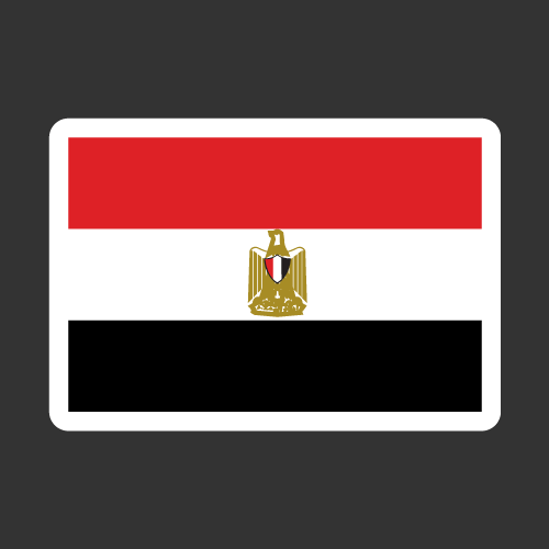 [국기] 이집트국기스티커[Digital Print]