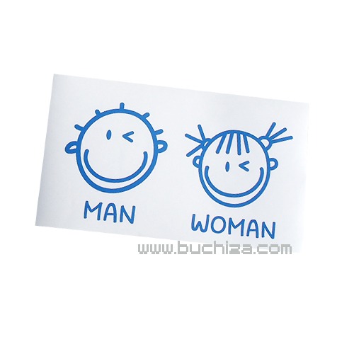화장실표시 - 찡긋! 라인(MAN/WOMAN)이미지와 글씨만이 스티커입니다옵션의 사이즈는 WOMAN의 사이즈입니다MAN/WOMAN 1세트 상품