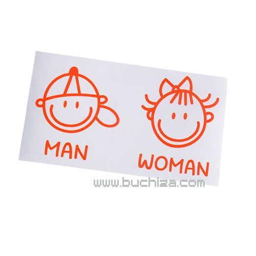 화장실표시 - 소년 소녀(MAN/WOMAN)이미지와 글씨만이 스티커입니다옵션의 사이즈는 WOMAN의 사이즈입니다MAN/WOMAN 1세트 상품