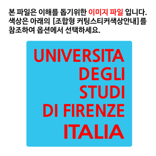 [이탈리아]피렌체 대학교옵션에서 색상을 선택하세요(조합형 커팅스티커 색상안내 참조)