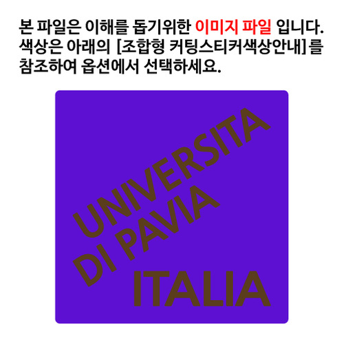 [이탈리아]파비아 대학교옵션에서 색상을 선택하세요(조합형 커팅스티커 색상안내 참조)