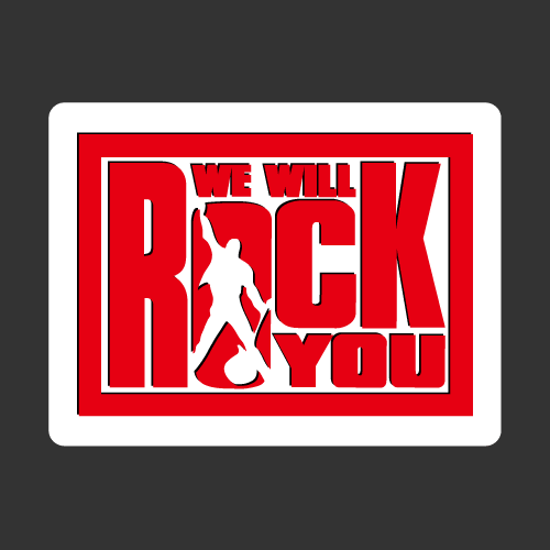 [락밴드 / 영국] QueenWe Will Rock You! [Digital Print 스티커][사진 아래] ▼▼▼더 멋진 [ 락밴드 / 레젼드스타 ] 스티커 구경하세요...^^*