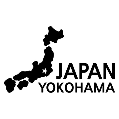 [세계여행 WITH 지도-일본] 요코하마 A색깔있는 부분만이 스티커입니다.