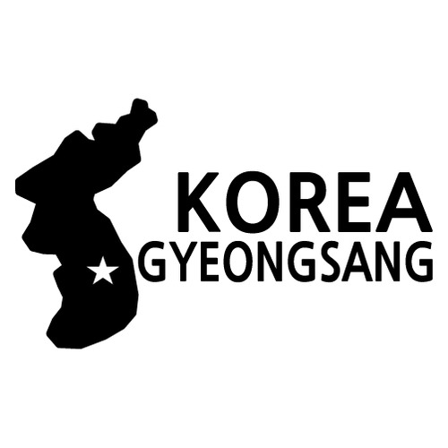 [세계여행 WITH 지도]대한민국/경상 A색깔있는 부분만이 스티커입니다.
