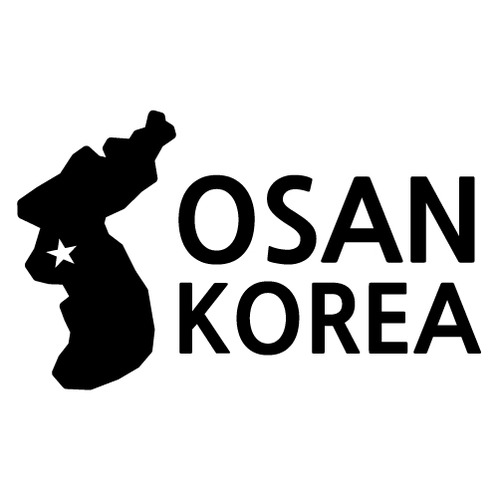 [세계여행 WITH 지도]대한민국/오산 A색깔있는 부분만이 스티커입니다.