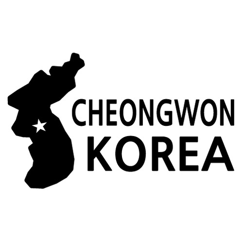 [세계여행 WITH 지도]대한민국/청원 A색깔있는 부분만이 스티커입니다.