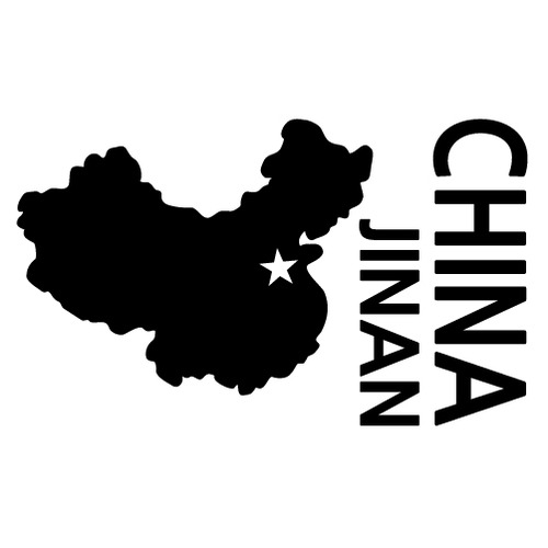 [세계여행 WITH 지도]중국/지난(제남) A색깔있는 부분만이 스티커입니다.