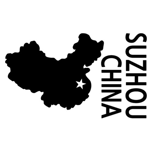 [세계여행 WITH 지도]중국/쑤저우(소주) A색깔있는 부분만이 스티커입니다.