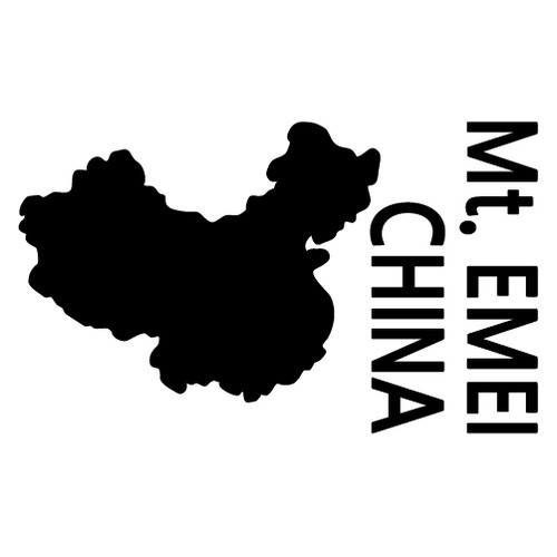 [세계여행 WITH 지도]중국/어메이산(아미산) A색깔있는 부분만이 스티커입니다.