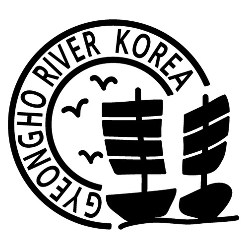 [한국의 강]경호강/원형 A색깔있는 부분만이 스티커입니다.