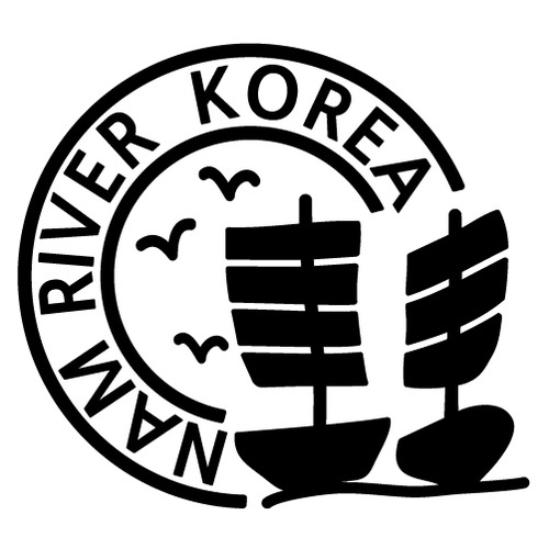 [한국의 강]  남강/원형 A색깔있는 부분만이 스티커입니다.