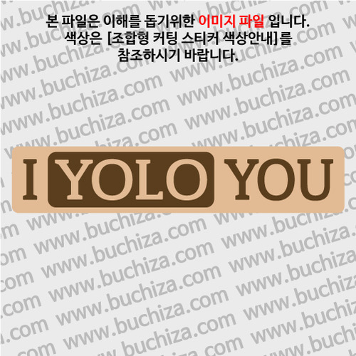 I YOLO YOU(당신의 인생을 응원합니다) 12 B 옵션에서 색상을 선택하세요(조합형 커팅스티커 색상안내 참조)