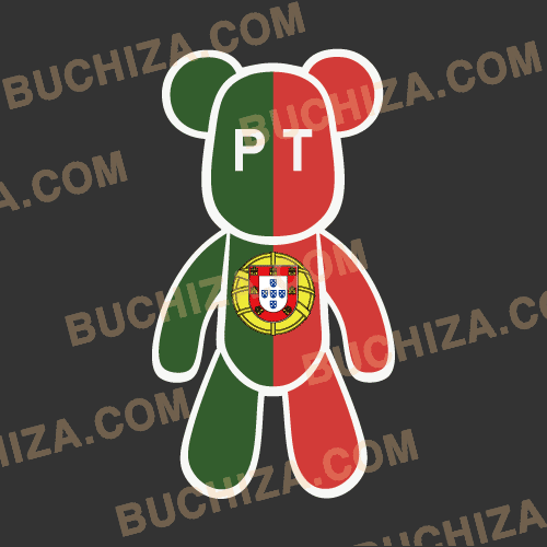 FlagBear 시리즈 중 ㅡ&gt; 포르투갈[Digital Print 스티커] 