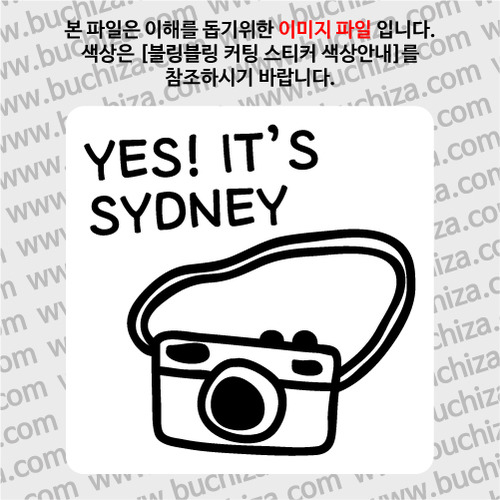 [블링블링 세계여행(도시명)]카메라-오스트레일리아/시드니 B 옵션에서 색상을 선택하세요(블링블링 커팅스티커 색상안내 참조)