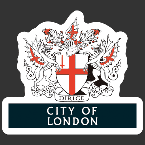 [세계 City Tour] City Of London / 시티오브런던의 상징 더블드래곤[Digital Print 스티커]