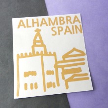 스페인스티커 - 그라나다 / 알함브라궁전 A색깔있는 부분만이 스티커입니다.