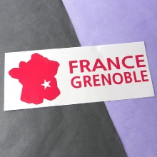 [세계여행 WITH 지도]프랑스/그르노블 A색깔있는 부분만이 스티커입니다.