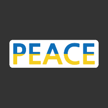 PEACE 우크라이나 국기 스티커