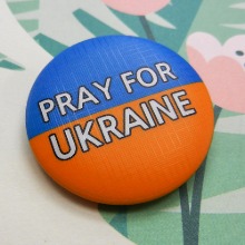 우크라이나 국기 뱃지 배찌 뱃찌 브로치 캠페인 주문제작 GVBX
