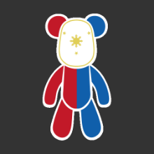 FlagBear 필리핀 국기 스티커 [Digital Print]