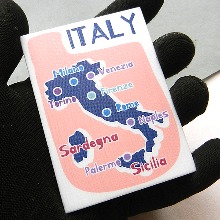 이탈리아 지도 서유럽 마그네틱 마그넷 자석 기념품 랩핑 굿즈  제작