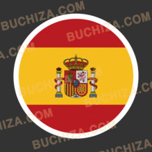 원형 국기 - 스페인[Digital Print]