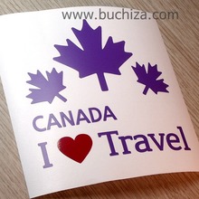 I ♥ Travel-캐나다/단풍잎 1색깔있는 부분만이 스티커입니다.