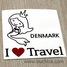 I ♥ Travel-덴마크/인어공주 1색깔있는 부분만이 스티커입니다.
