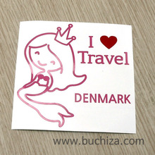 I ♥ Travel-덴마크/인어공주 2색깔있는 부분만이 스티커입니다.