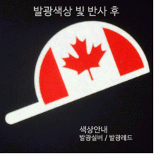 [디자인 세계국기]캐나다-CAP 옵션에서  발광/홀로그램 중 색상을 선택하세요.