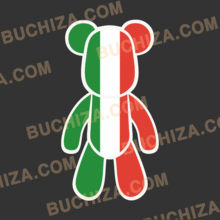 FlagBear 시리즈 이탈리아 국기 스티커 [Digital Print]