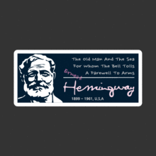 [미국 - 문학여행 / 헤밍웨이] Hemingway[Digital Print 스티커][ 사진 아래 ] ▼▼▼더 예쁜 [ 문학 / 예술 ] 스티커 구경하세요...^^*