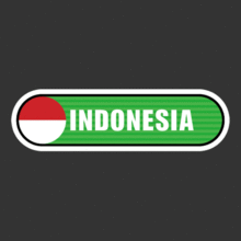 [Bar 국기] 인도네시아[Digital Print 스티커]