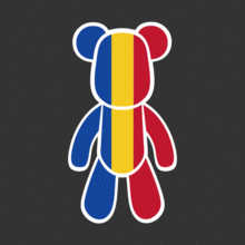 FlagBear 루마니아 국기 스티커 [Digital Print]