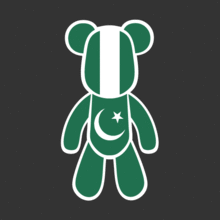 FlagBear 시리즈 중 ㅡ&gt; 파키스탄[Digital Print 스티커] 