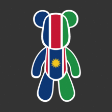 FlagBear 나미비아 국기 스티커 [Digital Print]