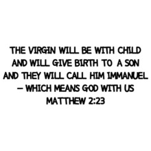 [말씀레터-영문형] THE VIRGIN WILL BE WITH CHILD MATTHEW 2:23색깔있는 부분(글씨및 이미지)만이 스티커입니다.