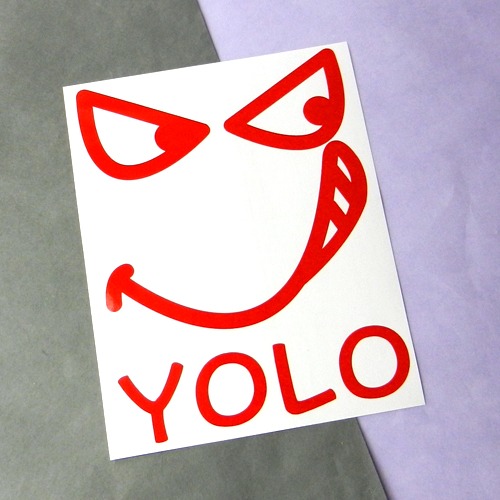 캐릭터 YOLO 47-A색깔있는 부분만이 스티커입니다.