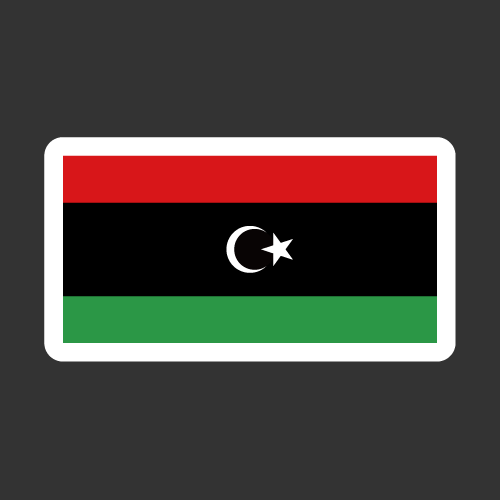 [국기] 리비아 국기스티커[Digital Print]