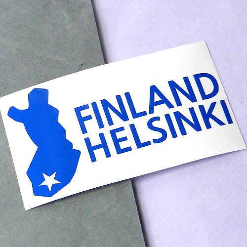 [세계여행 WITH 지도]핀란드/헬싱키 A색깔있는 부분만이 스티커입니다.